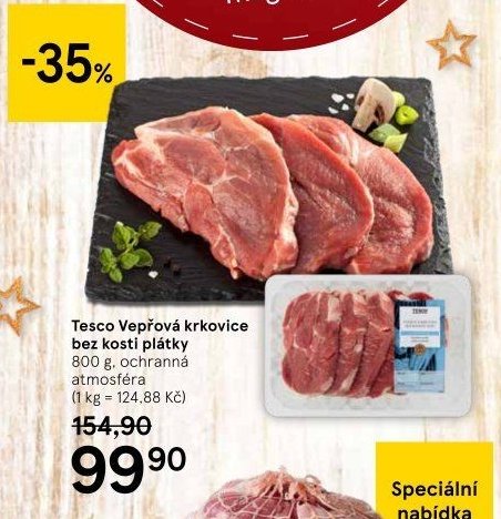Tesco Vepřová krkovice bez kosti plátky