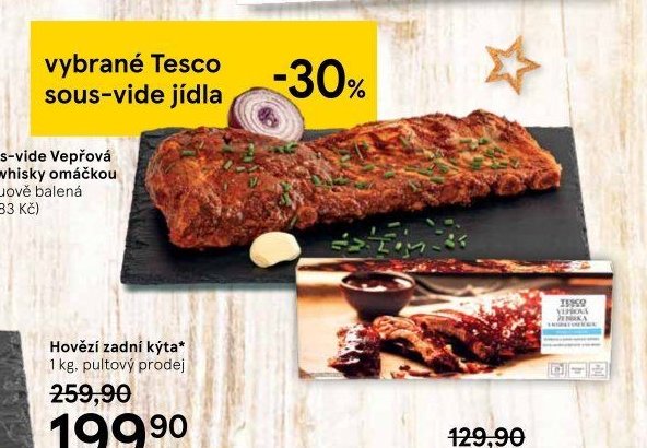 Tesco Sous-vide Vepřová žebírka s whisky omáčkou