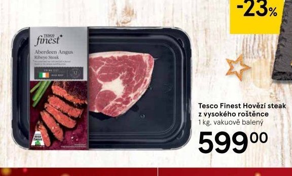 Tesco Finest Hovězí steak z vysokého roštěnce