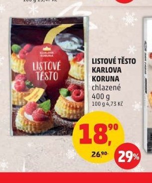 Listové těsto Karlova Koruna