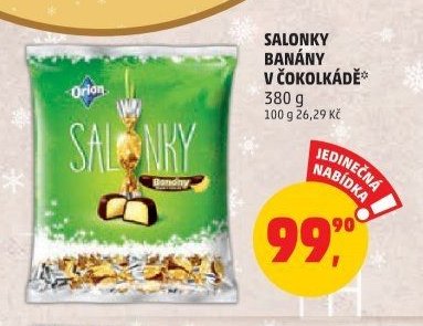 SALONKY BANÁNY V ČOKOLÁDĚ