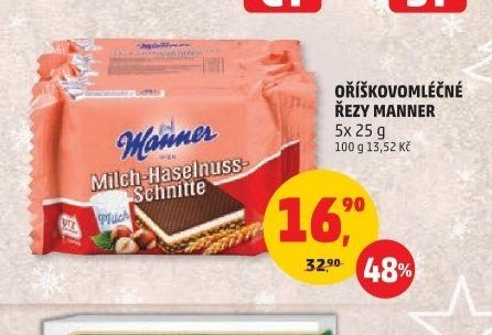 Oříškovomléčné řezy Manner