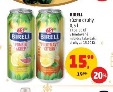 BIRELL různé druhy 0,5l