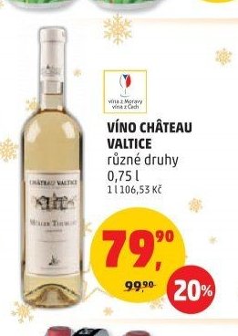 VÍNO CHÂTEAU VALTICE různé druhy 0,75l