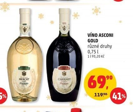 VÍNO ASCONI GOLD různé druhy 0,75l