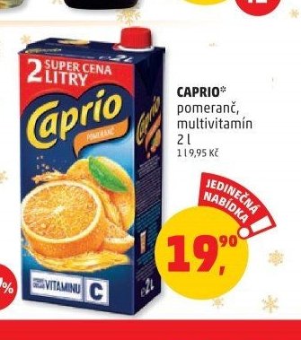 CAPRIO pomeranč, multivitamin 2l