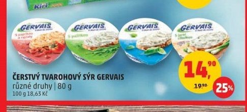 Čerstvý tvarohový sýr Gervais