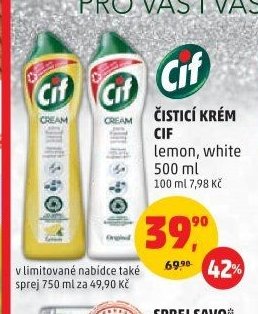 ČISTICÍ KRÉM CIF lemon, white 500 ml