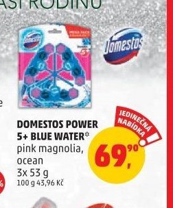 DOMESTOS POWER 5+ BLUE WATER pink magnolia, ocean 3x 53 g