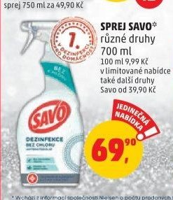 SPREJ SAVO různé druhy 700 ml