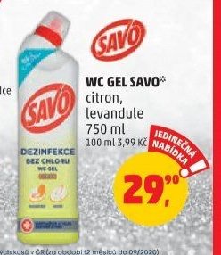 WC GEL SAVO citron, levandule 750 ml