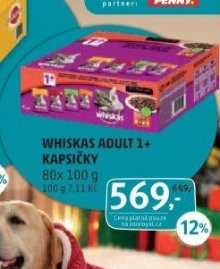 WHISKAS ADULT 1+ KAPSIČKY 80x 100 g