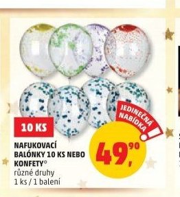 NAFUKOVACÍ BALÓNKY 10 KS NEBO KONFETY