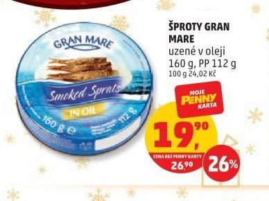 Šproty Gran Mare v oleji