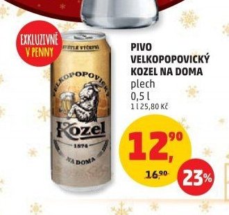PIVO VELKOPOPOVICKÝ KOZEL NA DOMA