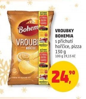 VROUBKY BOHEMIA s příchutí hořčice, pizza