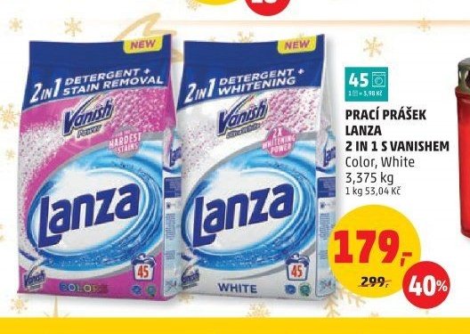 PRACÍ PRÁŠEK LANZA 2 IN 1 S VANISHEM