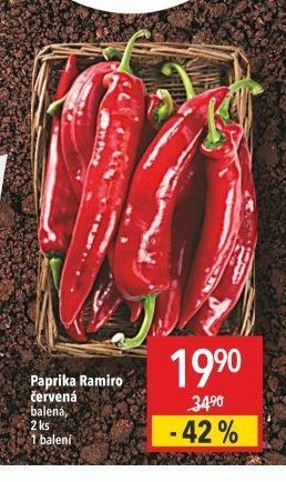 Paprika Ramiro červená balená 2 ks
