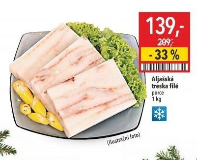 Aljašská treska filé porce
