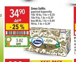 Zewa Softis papírové kapesníky