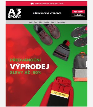 akční leták A3 SPORT 16.12.2020-24.12.2020