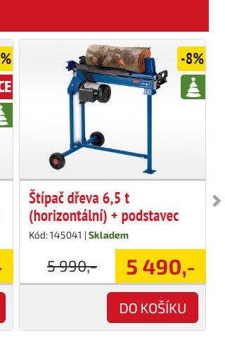 Štípač dřeva 6,5 t (horizontální) + podstavec - UNI HOBBY akcniletaky.com
