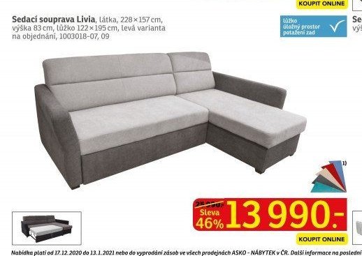 Sedací souprava Livia - ASKO akcniletaky.com