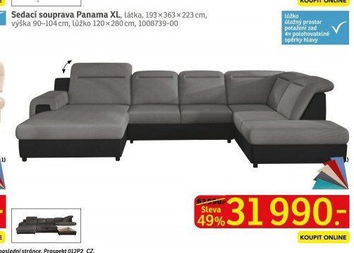 Sedací souprava Panama XL - ASKO akcniletaky.com