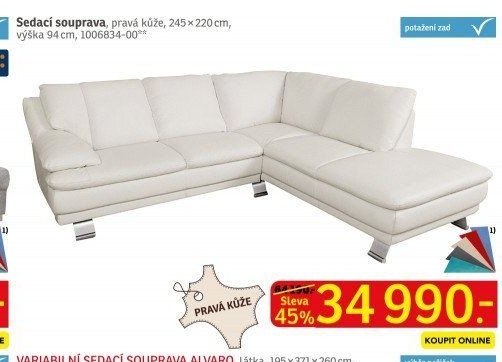 Sedací souprava, pravá kůže - ASKO akcniletaky.com