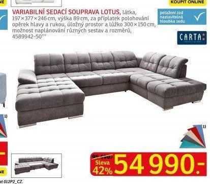 VARIABILNÍ SEDACÍ SOUPRAVA LOTUS - ASKO akcniletaky.com