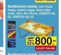 Konferenční stolek, vzor žlutá mapa, modrá mapa, duha nebo most - ASKO akcniletaky.com