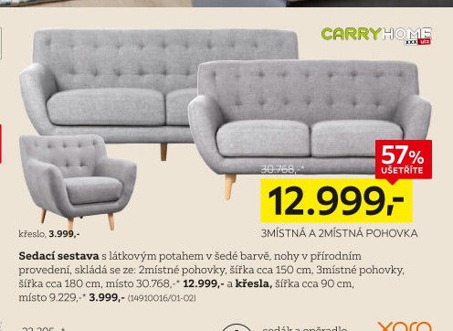 Sedací sestava a křeslo