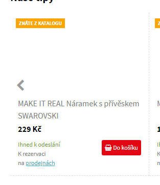 MAKE IT REAL Náramek s přívěskem SWAROVSKI