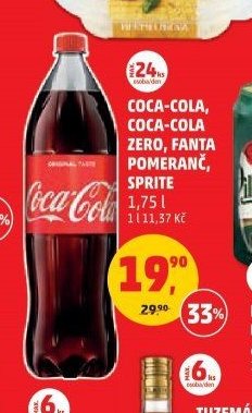 Coca-Cola, Coca-Cola Zero, Fanta pomeranč, Sprite