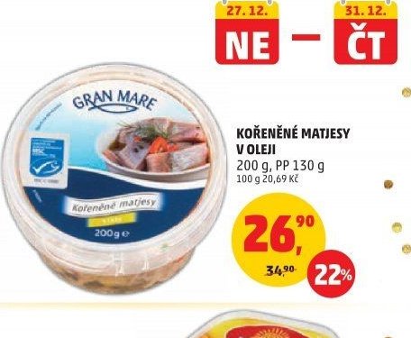 Kořeněné matjesy v oleji
