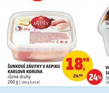 Šunkové závitky v aspiku Karlova Koruna