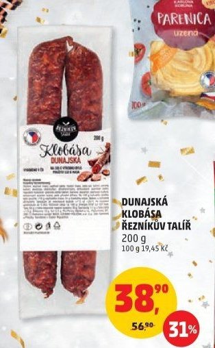 Dunajská klobása Řezníkův talíř