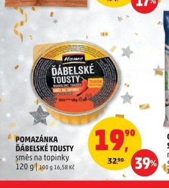 Pomazánka ďábelské tousty