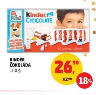 KINDER ČOKOLÁDA
