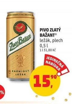 Pivo Zlatý Bažant