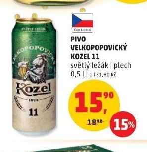 Pivo Velkopopovický Kozel 11