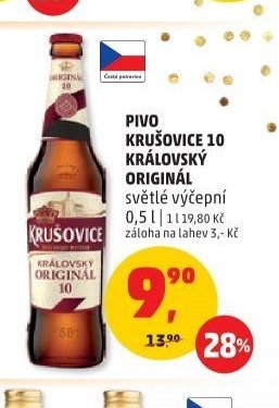 Pivo Krušovice 10 Královský Originál