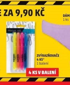 ZVÝRAZŇOVAČE 4 KS 1 balení