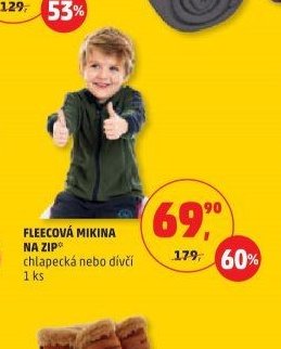 FLEECOVÁ MIKINA NA ZIP