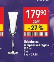 Sklenice na šampaňské Fregata 190 ml 6 ks