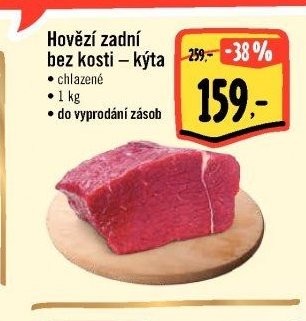 Hovězí zadní bez kosti - kýta