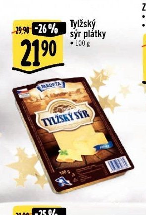 Tylžský sýr plátky
