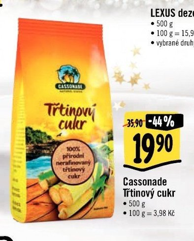 Cassonade Třtinový cukr