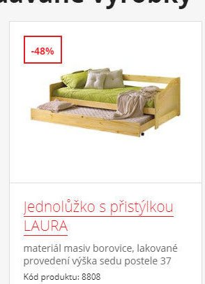 Jednolůžko s přistýlkou LAURA - IDEA nábytek akcniletaky.com
