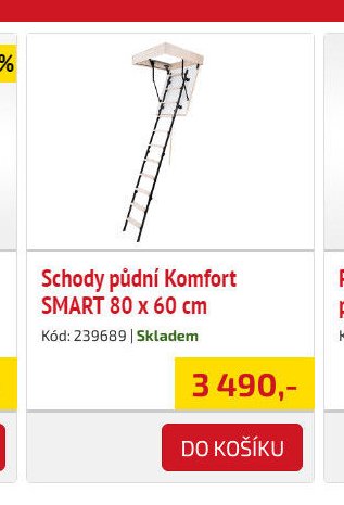 Schody půdní Komfort SMART 80 x 60 cm - UNI HOBBY akcniletaky.com